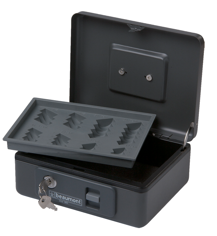 Geldkist met muntsorteervak