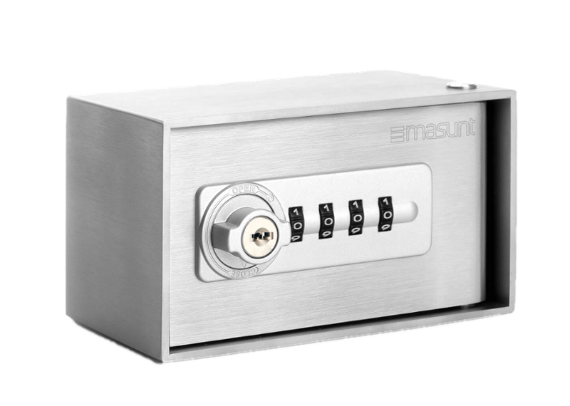 RVS 316 sleutelkast met cijferslot en back up sleutel