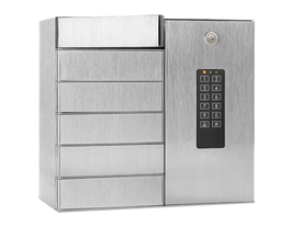RVS 316 sleuteluitgifte systeem 6 vakken met elektronisch slot